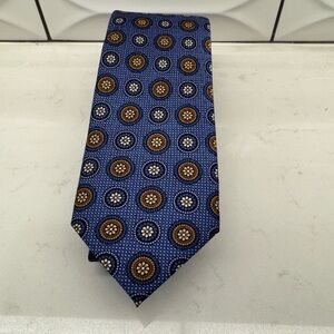 Nordstrom Blue and Brown Circular Pattern Tie
